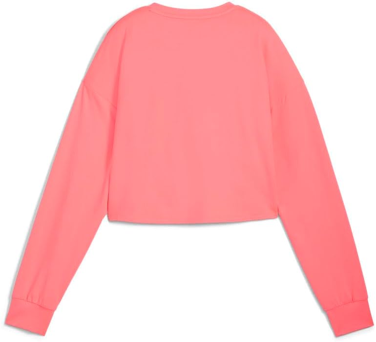 PUMA Womens Cloudspun Crossover Crew Neck Long Sleeve Athletic Casual Tops Casual - Pink - Image 2
