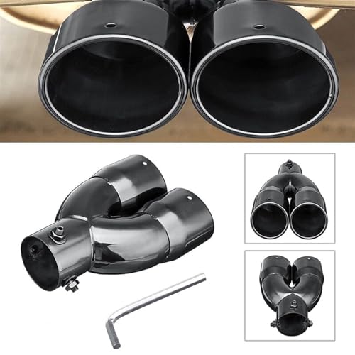 Tubo de escape doble de 63 mm para solucionar el desgaste del silenciador trasero 5