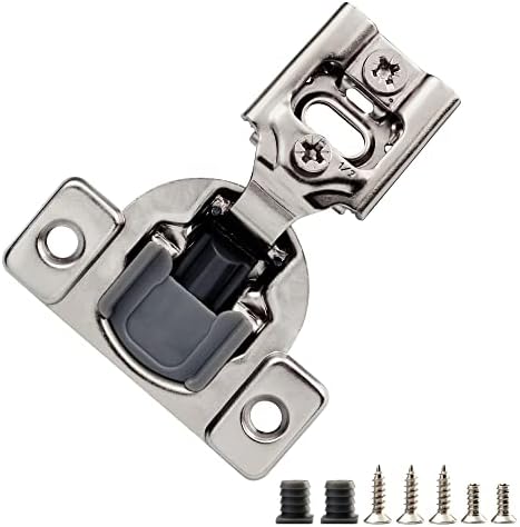 STIANC 50 Pack Soft Close Cabinet Hinges, 1/2 Inch Overlay Soft Close Hinges for Kitchen Cabinet Hinges, Self Closing Cabinet Hinges-3 Way Adjustability, 105 Degree