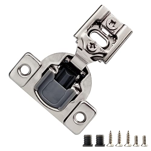 Image of 2 Pcs 1 /2 inch Overlay Soft Close Cabinet Hinges 105 3 Way Adjustable | 2D Structure,Cold Rolled Alloy Steel,face frame cabinets,anti-rust coating,damped closure,7.6kg /pair,50k cycles,14-26mm doors