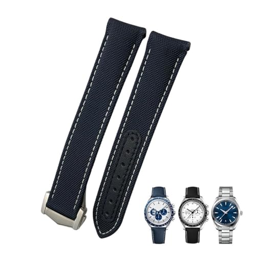 Correa de reloj curvada de nailon de 20mm que elimina el hueco en la caja de tu Seamaster AT150