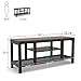 TV Stand, 59 Inches Tribesigns Industrial Rustic Media Stand for 60 Inches TV, Large 3-Tier Entertainment Center with Metal Mesh Shelf, Media Console Table for Living Room