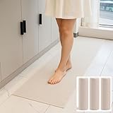 WUZILIN (beige, 40×200 cm, 3er-Pack) Küchenfußmatte,