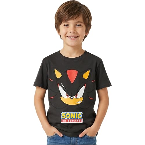Get Trend Sonic The Hedgehog T-Shirt Garcon 5 à 12 Ans, Ras du Cou et Manches Courtes Coton T...