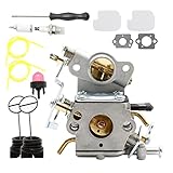 545070601 Carburetor Compatible with Zama C1M-W26 C1M-W26A C1M-W26B C1M-W26C W-26B W26B Compatible with Poulan P3314 P3314WS PP4218A PP4218AVX PP4018 with Air Filter Replace#530035589 545040701