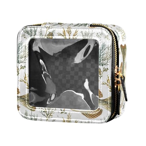 Chic Green Fish Clear Makeup Bag Borse da viaggio per articoli da toeletta Custodia cosmetica da per Chic Pesce Verde 1 size