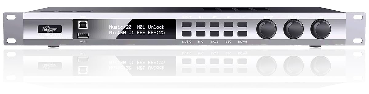 IDOLpro DSP-A19 Professional Mixer With Bluetooth/Optical/Multi Effects/Feedback Control Karaoke Processor With Wi-Fi Built-in