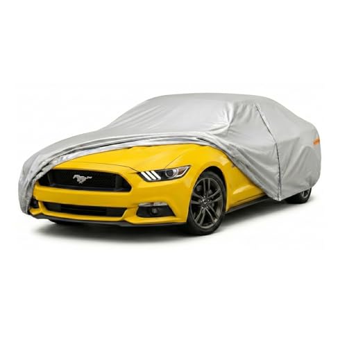 Image of Car Cover for Muscle Cars, 6 Layers Heavy Duty Material Universal Fit for Ford Mustang GT /Shelby, Chevy Camaro, BMW 4 Series M4, Lexus RC LC, Genesis Coupe