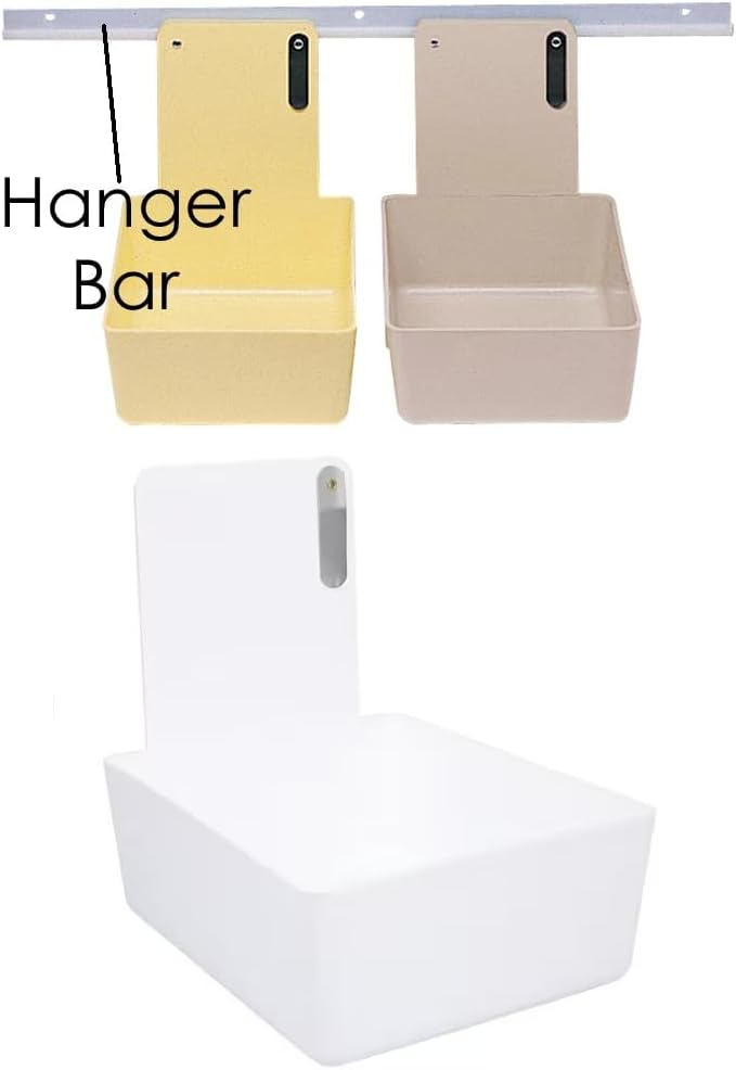 4/Pk Dental Lab Pan Hanging Medium Plastic Dental Medical Pro Lab Working Pan for Hanger Bar (White)