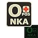 Produktbild Glow Dark OPOS O+ NKA Blood Type No Known Allergies Tactical Morale PVC Rubber Touch Fastener Patch