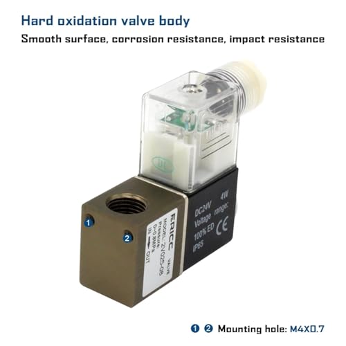 Électrovanne d'air 2V025-08 normalement fermée AC220V avec raccords de 12mm - 6
