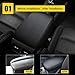 AOMSAZTO Console Covers for 2015-2023 Nissan Murano Armrest Covers for Nissan Murano Black with Black Stiches