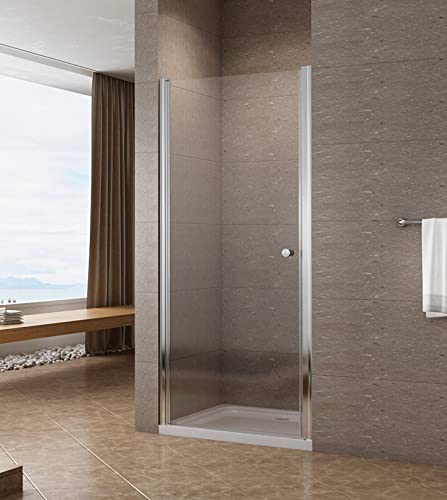 AQUABATOS® Duschtür 70 cm Breit 195 cm Höhe Drehtür Dusche Duschabtrennung Nischentür Pendeltür Duschwand Glas Schwingtür Duschtrennwand aus 6 mm Sicherheitsglas ESG mit Lotuseffekt Nanobeschichtung