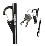 Screwpop Inkbiner Everyday Keychain Pen with Bottle Opener Ultra-Compact Easy Grip Alloy Black (Amazon 2.75' Standard Ink Refills)