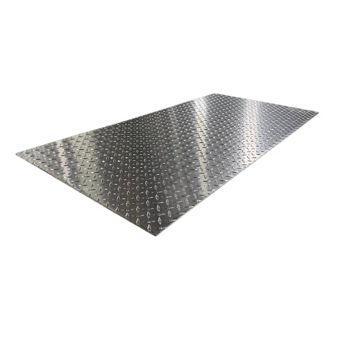 .125" Aluminum Diamond Plate Polished, 24" x 48", 1/8th inch Thick, 3003 Alloy - Garages, Trailers, Workbench, Projects