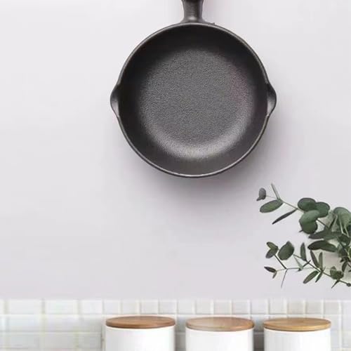 Olla de hierro para calentar aceite mini sartén con boquilla doble 4