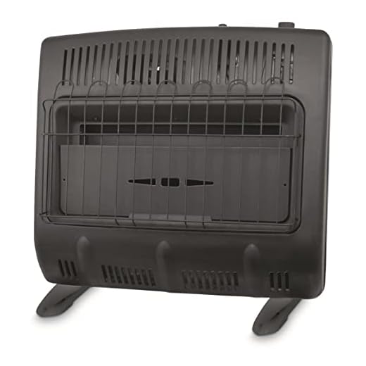 Mr. Heater MH-F299740 Vent Free Wall Mountable 30,000 BTU 1,000 Square Foot Forced Air Propane Garage Heater with Legs and Mounting Hardware, Black