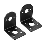 uxcell 2PCS L-Shape Mounting Bracket Gear Reduction Motor Holder for 25mm Gear Motor