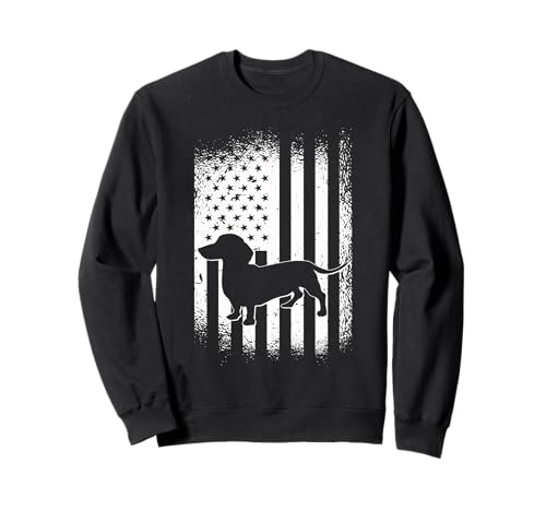 Dachshund American Flag USA Fan Dog Owner Perro Sudadera