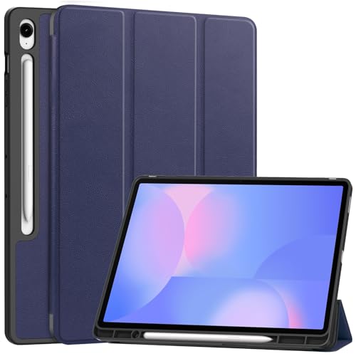 Étui Galaxy Tab S10 FE+ bleu idéal pour le travail nomade et le dessin