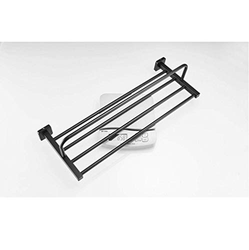 Porte-serviettes noir SUS304 double paroi : séchage ultra rapide sans perçage complexe - 5