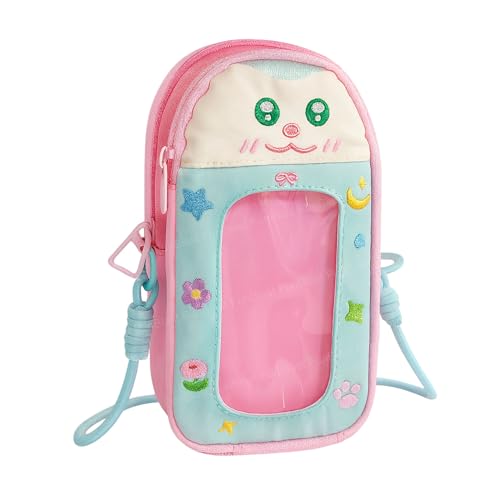 Image of FunBlast Pencil Pouch for Kids, Girls - Large Capacity Multipurpose Stationery Zipper Pouch with Hanging Strap for Kids & Adults, Kawaii Aesthetic Pencil Case Organizer for Girls (Pink-)