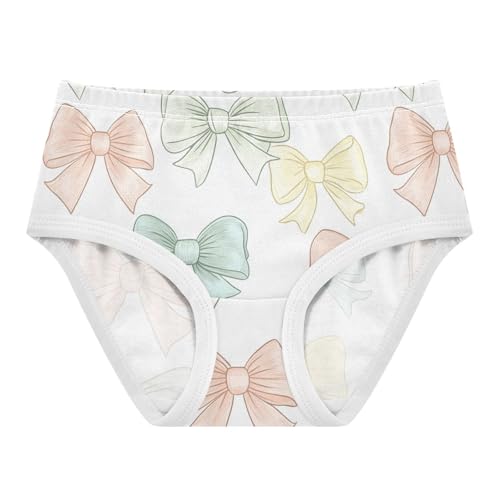 Wusikd Cute Bows Girls' Underwear Cotton Girls Briefs Soft Toddler Underwear 2T