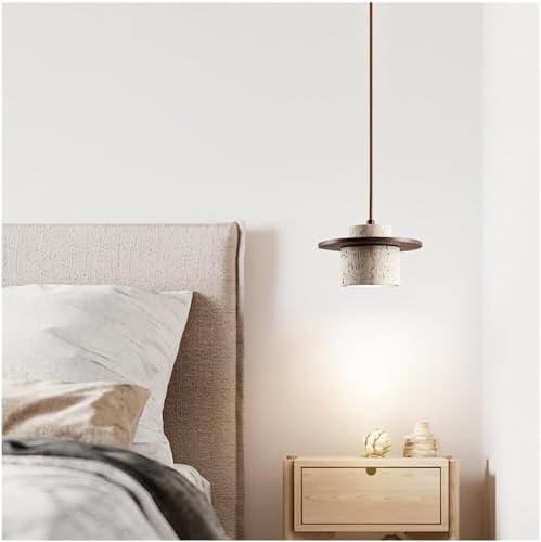 Lustre en pierre naturelle pour sublimer un coin de chevet et une allée sombre - 2
