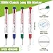 Azureblue 8pcs Long Nib Marker, Long Head Deep Hole Marker Pens, Waterproof Construction Markers Marking Tool, Multi-Purpose Deep Reach Pen Makes For Metal, Carpenter, Woodworking, 20mm 4 Colors