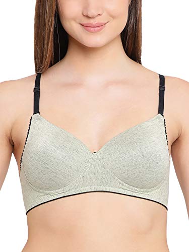 Image of Clovia Women's Cotton Rich Padded Non-Wired Push-Up T-Shirt Bra Multiway