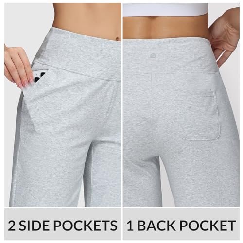 Image of baleaf Women's 12 inch Long Bermuda Shorts High Waisted Knee Length Cotton Shorts Pockets Casual Work Lounge