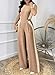 Pink Queen Sleeveless Jumpsuits for Women Trendy Colorblock Stripe Office Night Out Club Rompers with Pockets Camel S