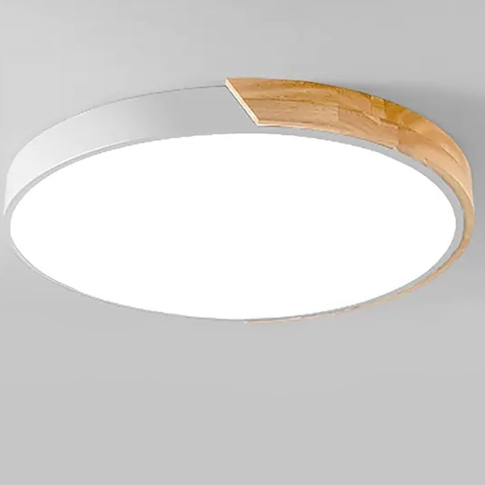 Plafonnier encastré en bois noble et acrylique pour salon chic