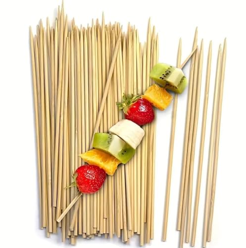 Lista de Palitos de madera de esta semana. 40 Palitos de Bambú para Brochetas, 30cm, 100 Piezas, para Barbacoa, Kebab, Malvavisco, Manualidades