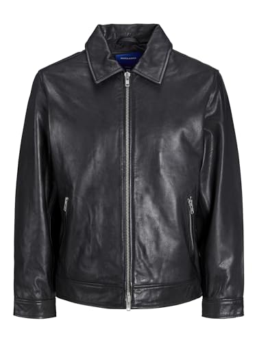 JACK & JONES Leather Jacket Leather Jacket Black M Black M