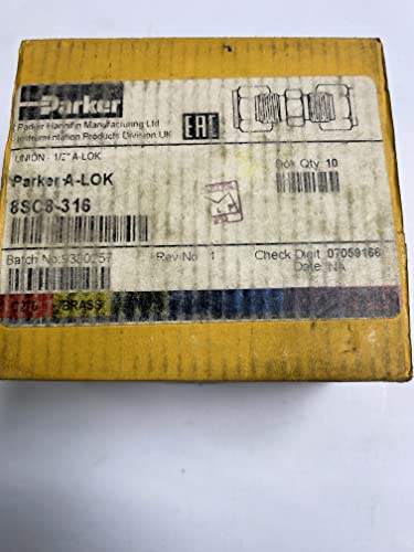 Unión Parker 8SC8-316 de acero inoxidable para evitar fugas en tubos de 1/2" 3