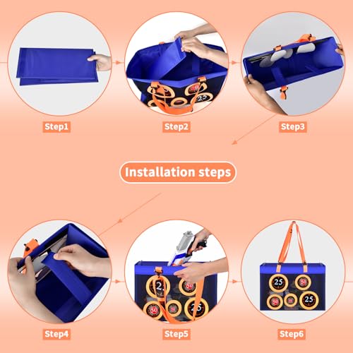 Sac de rangement cible pistolets Nerf avec zone de fléchettes intégrée