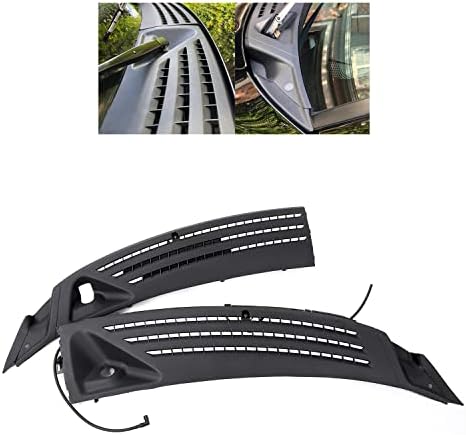 7BLACKSMITHS Windshield Wiper Cowl Cover Panel Compatible With 2004-2008 Ford F150 Outer Wiper Cowl Vent Grille Front Left & Right 2Pcs 4L3Z-15022A69-AA & 4L3Z-15022A68-BA