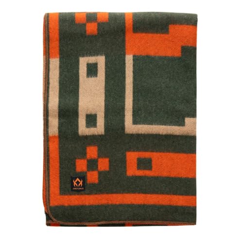 Image of Arcturus Rainier Wool Blanket, for Home or Camping, Lone Pine, Twin | 70% Wool, 550 GSM, Warm Even When Wet, Naturally Fire-Retardant, Triple-Washed, Home & Outdoor Adventures, 64 inch x 88 inch, 4.5 lb