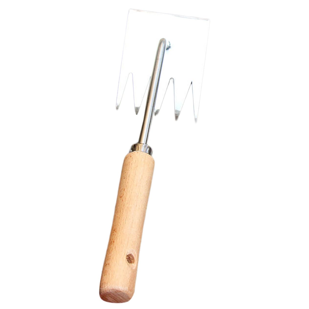 UPKOCH 3 Stück Praktischer Unkrautentferner mit Holzgriff Multifunktionales Werkzeug für Effektives Jäten im Garten für Eindringen und Müheloses Entfernen