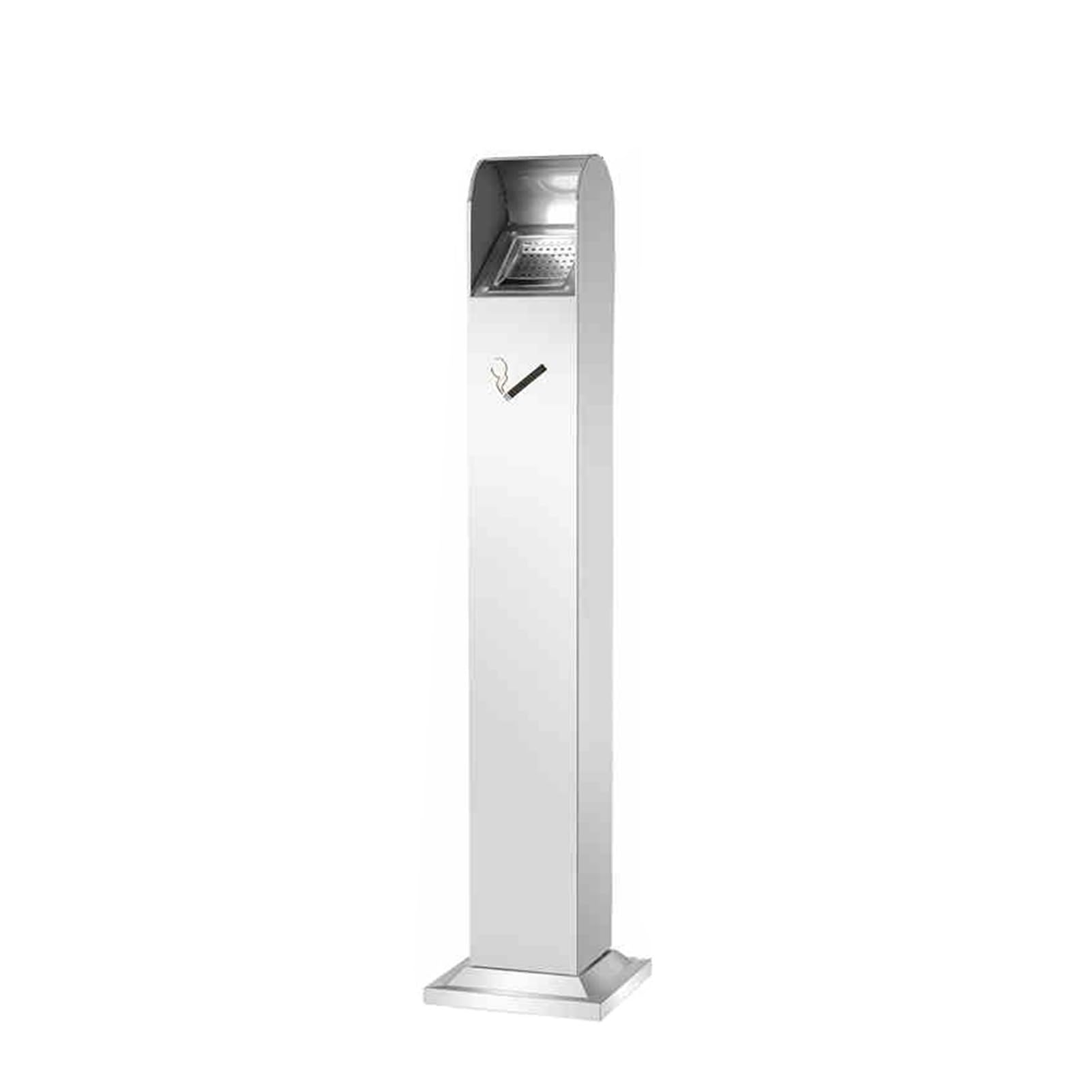 Freestanding Cigarette Butt Collector With Lock And Removable Inner Bin For Commercial Offices, Restaurants, And Bars(Silver)