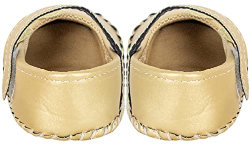 Image of Neska Moda Baby Girls Synthetic Leather Hook & Loop Loafer Booties /Shoes For 6 To 12 Months -BT908