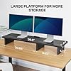 Amazon.com: HUANUO Dual Monitor Stand Riser, Monitor Stand for Desk ...