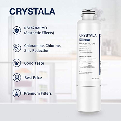 Crystala Da29-00020B Samsung Filter, Nsf 42 Certified Compatible Da29 Water Filter, Haf Cin Exp Water Filter, Da97-08006A Water Filter Samsung Water Filter Replacement #TOP1