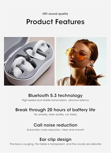 Auriculares inalámbricos Bluetooth con conducción ósea abiertos miniatura 4