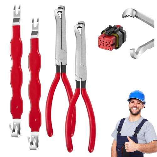 Image of Electrical Disconnect Pliers, 2025 New Connector Separator Tool, Multi-purpose Automotive Terminal Removal Tool, Durable Wire Terminal Tool for Automotive Repair, Universal for Technicians (2 Set)