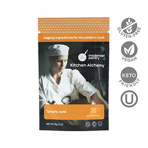 Modernist Pantry Pure Tartaric Acid ⊘ Non-GMO ❤ Gluten-Free ☮ Vegan ✡ OU Kosher Certified - 50g/2oz