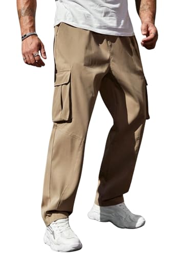 Image of Leriya Fashion Men's Cargo Pants | 4 Pocket Cotton Cargo Joggers for Men | Loose Fit Stylish Pant with Pockets | Casual Baggy Trousers & Streetwear Lower