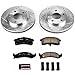 Power Stop K1534 Front Z23 Carbon Fiber Brake Pads with Drilled & Slotted Brake Rotors Kit