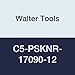 Walter Tools C5-PSKNR-17090-12 Tool Steel Boring Bar, Right Hand, 1.26" Minimum Bore Diameter, 2.638" Maximum Bore Depth, 3.543" Length